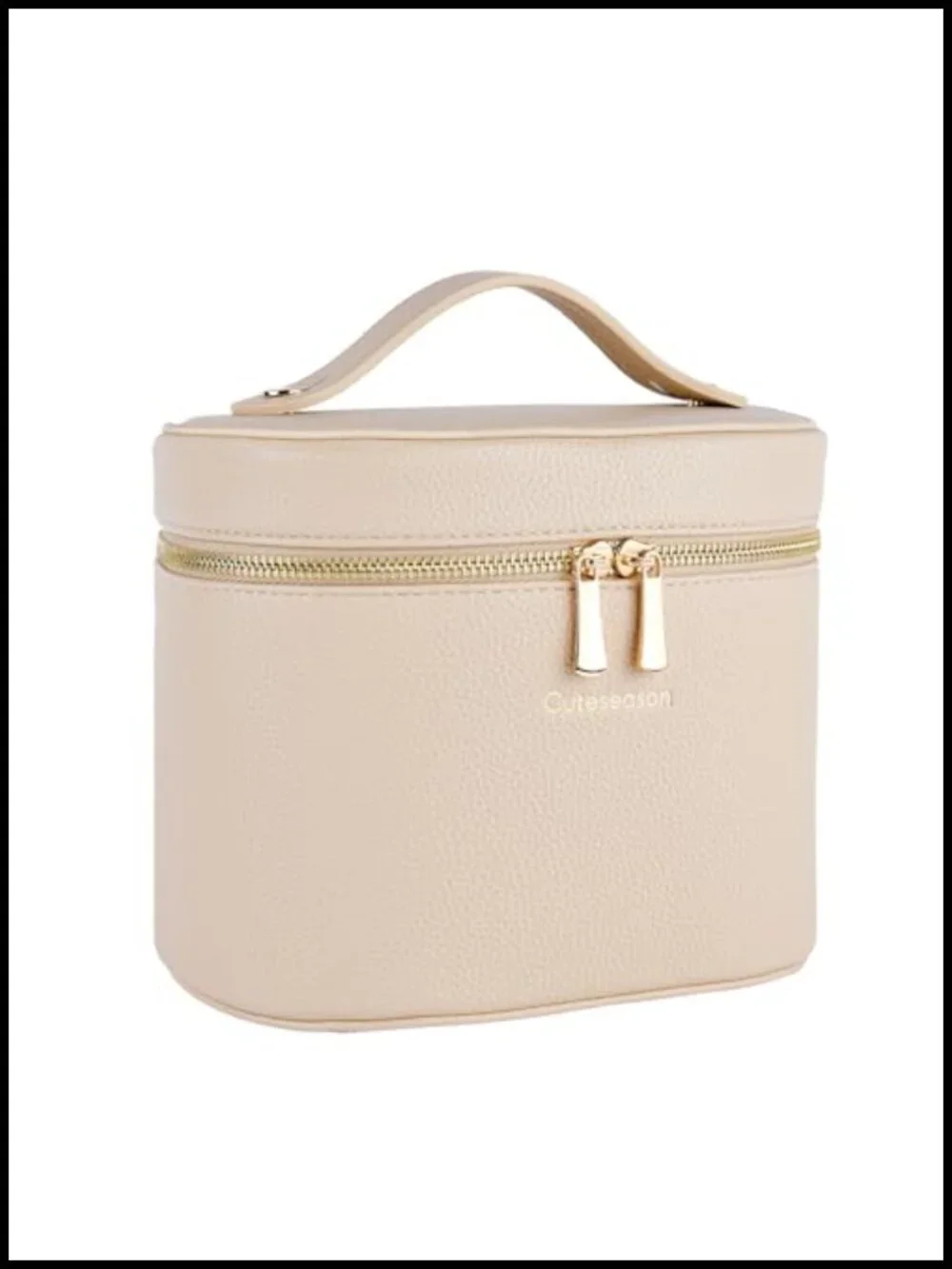 Large Makeup Bag Organizer, PU Leather Cosmetic Case with Removable Dividers,
